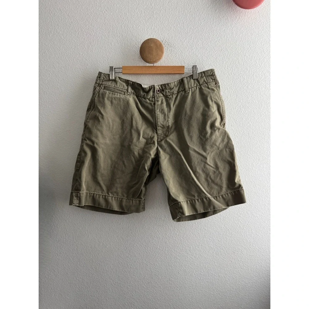 Vintage Polo Ralph Lauren Green Chino Shorts Size 36 *Flaw*